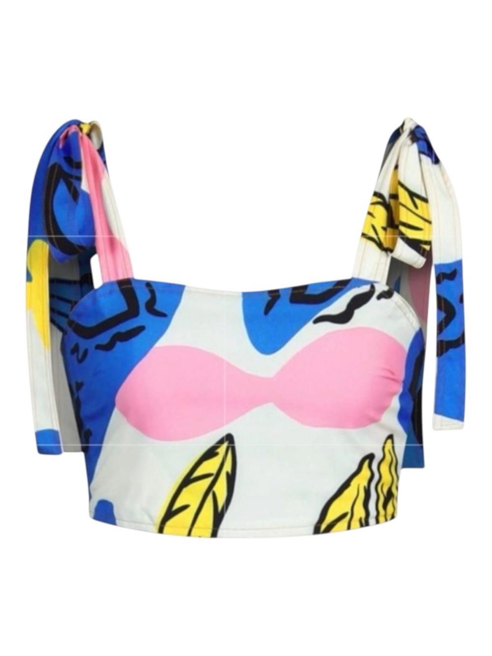 COMMENSE Colorful Print Crip Top, Size XS.